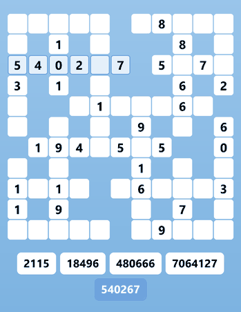 Play Number Fill-In online